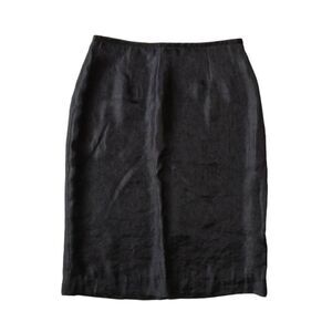 Adrianna Papell Evening Essentials Black Washed Metallic Pencil Skirt Women's 12